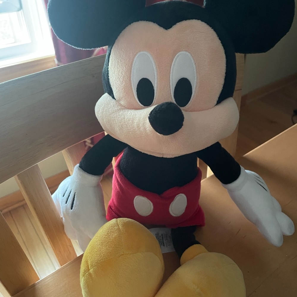 Disney Mickey Mouse Plush Black and Red Stuffed Animal